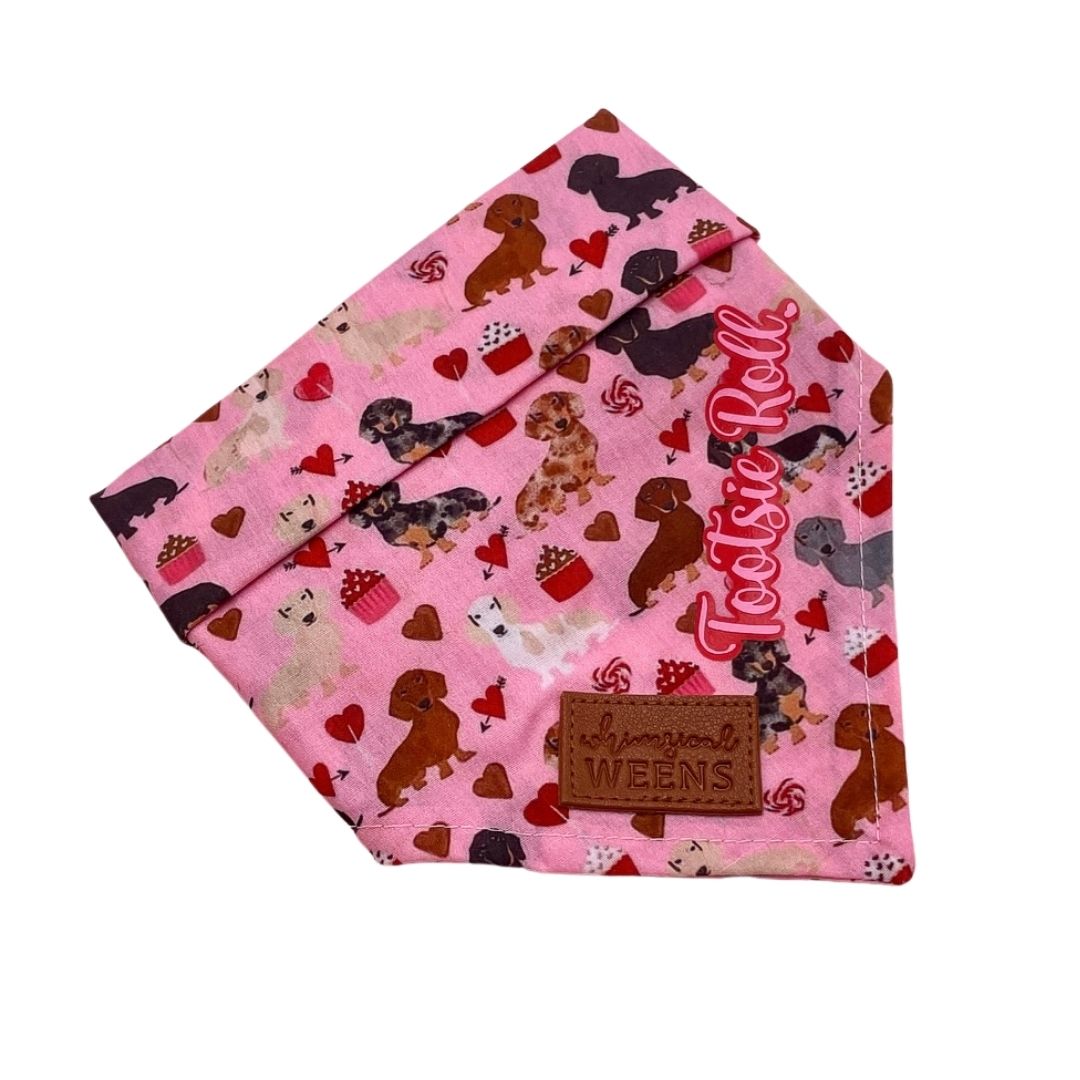 Dachshund Straight Through My Heart Bandana